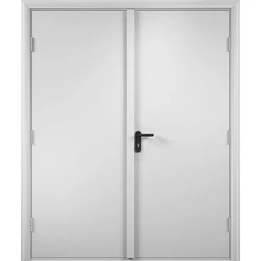 Дверь противопожарная деревянная двупольная ПВХ EI60 белая
