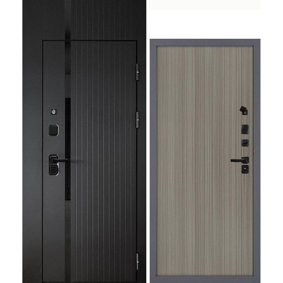 Входная дверь с фальшфрамугой Сити-1Ф панель гладкая эвкалипт португальский