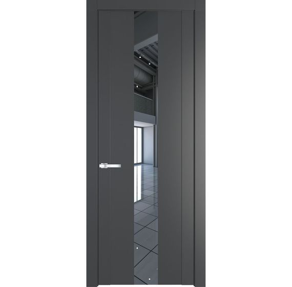 Межкомнатная дверь 1.9P графит остеклённая
