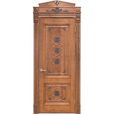 Дверь массив дуба Монако табачный глухая