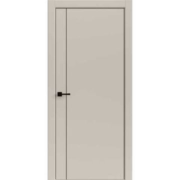 Межкомнатная дверь Light Geometry 4303 лофт бежевый кромка ABS чёрная глухая
