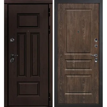 Входная дверь Э2 дуб крафтовый панель фрезерованная