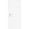 Фото межкомнатной двери экошпон Profilo Porte PX-18 белая с алюминиевой кромкой с 2-х сторон стекло Lacobel белоснежный