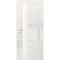 Фото межкомнатной двери экошпон HGX-10 белый глянец с алюминиевой кромкой с 4-х сторон стекло Matelac белый