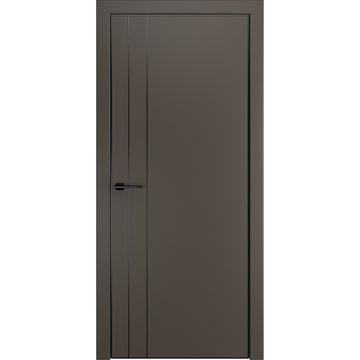 Межкомнатная дверь пэт Премьер-4 антрацит AL Black глухая