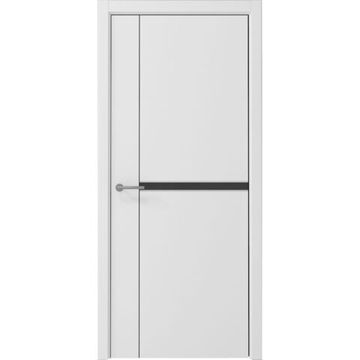 Межкомнатная дверь Графика 2 белая кромка ABS чёрная