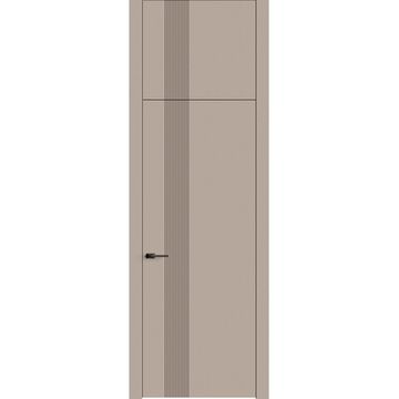 Межкомнатная дверь с фальшфрамугой эмаль Ofram Линнея 4 капучино