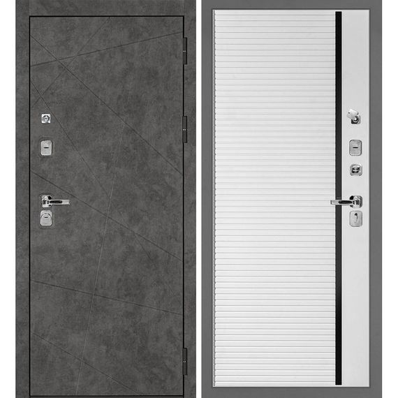 Входная дверь Урбан-127 панель фрезерованная PR-173 белая