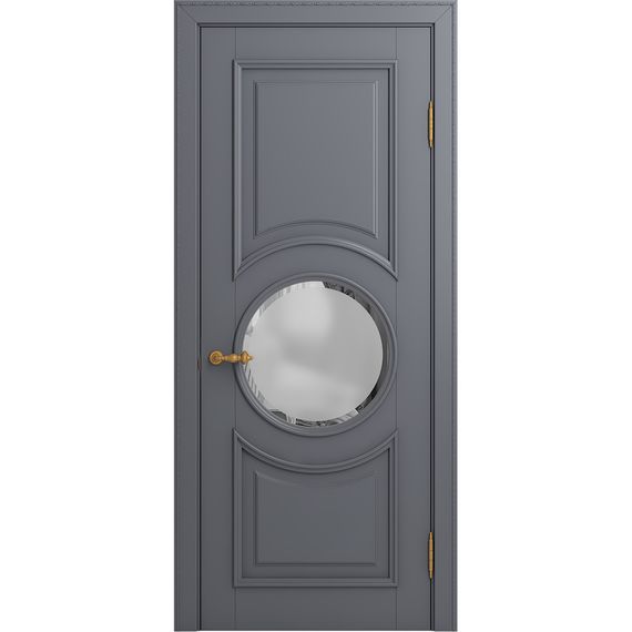 Межкомнатная дверь массив бука Viporte Лацио Амбиенте тауп остекление 4