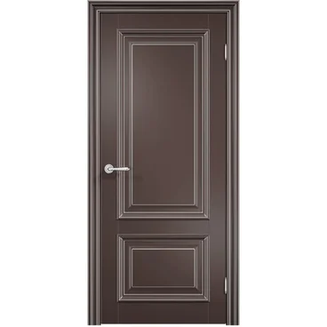 Межкомнатная дверь эмаль Дверцов Больцано 2 RAL 8014 патина серебро глухая