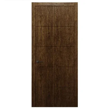 Межкомнатная дверь массив дуба Alvero Флэт-V орех золотой глухая