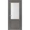 Межкомнатная дверь экошпон 82002 лофт тёмный остеклённая