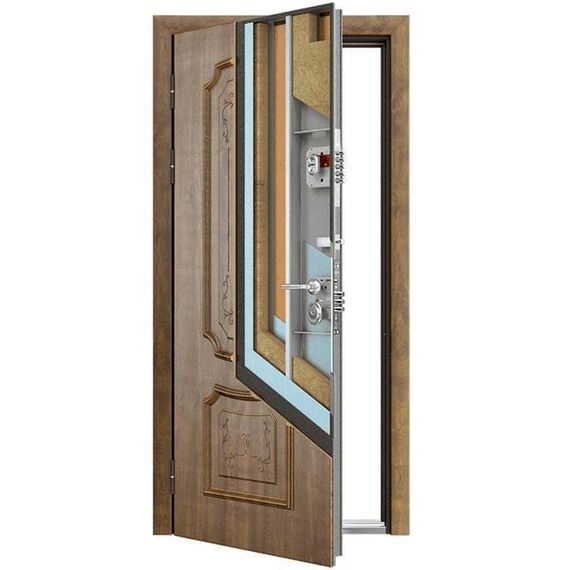 Входная дверь Ultimatum MP чёрный шёлк КВ-8 КТ белый