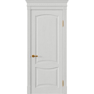 Межкомнатная дверь массив дуба Viporte Классика 2 бьянко глухая