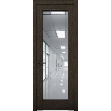 Межкомнатная дверь Кобальт 42 дуб тёмный с зеркалом