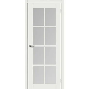 Межкомнатная дверь экошпон 1222 аляска остеклённая