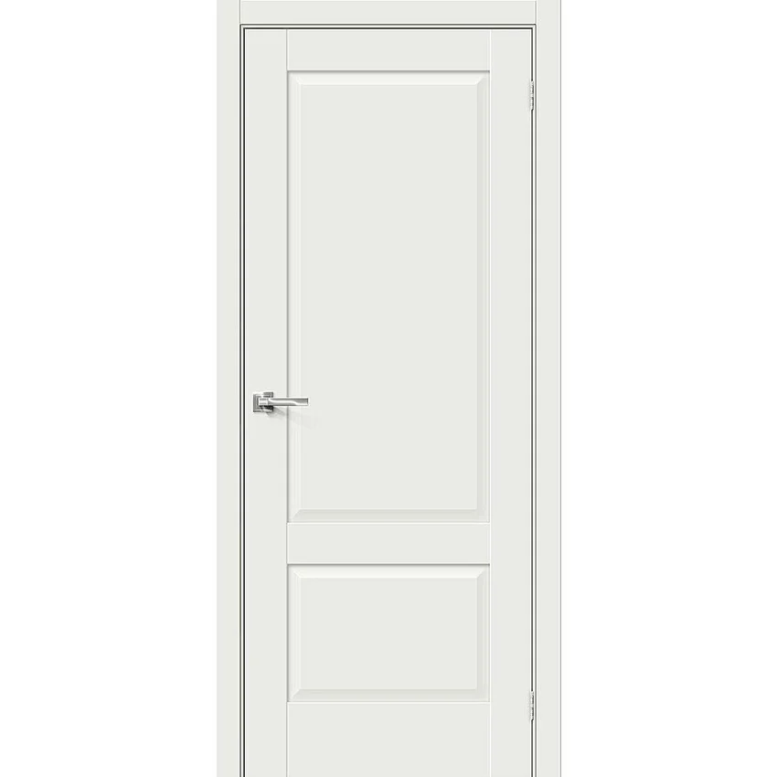 Фото межкомнатной двери эмалит Прима-12 white matt глухая