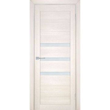 Межкомнатная дверь экошпон Мариам Техно-709 сандал бежевый стекло сатинат белый