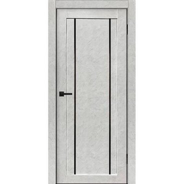 Межкомнатная дверь экошпон Сигма 30 белый мрамор остеклённая