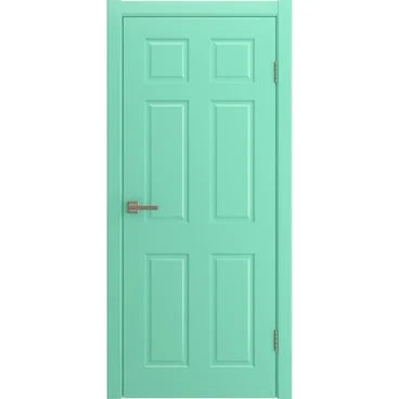 Межкомнатная дверь Дуэт бирюзовая эмаль RAL 6027 глухая