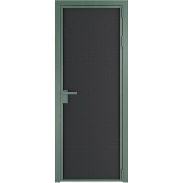 Алюминиевая межкомнатная дверь 1AP зелёный воск блэк элегант