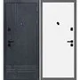Входная дверь Осло бетон антрацит панель гладкая белая