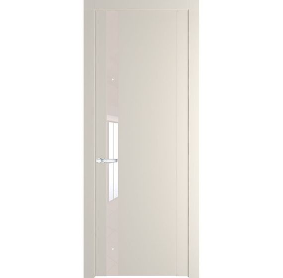 Межкомнатная дверь 1.2P кремовая магнолия остеклённая