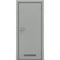 Фото межкомнатной пластиковой влагостойкой двери Poseidon гладкая серая глухая с вентиляционной решеткой