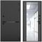 Входная дверь Горизонт чёрный кварц панель зеркало Maxi антрацит