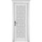 Фото межкомнатной двери массив ольхи ОКА Лондон 2 белая эмаль остеклённая 600-700 мм