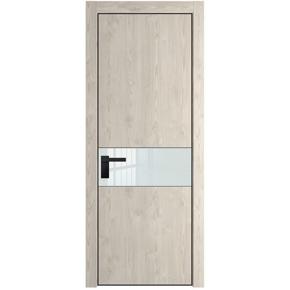Межкомнатная дверь 17NA каштан светлый остеклённая