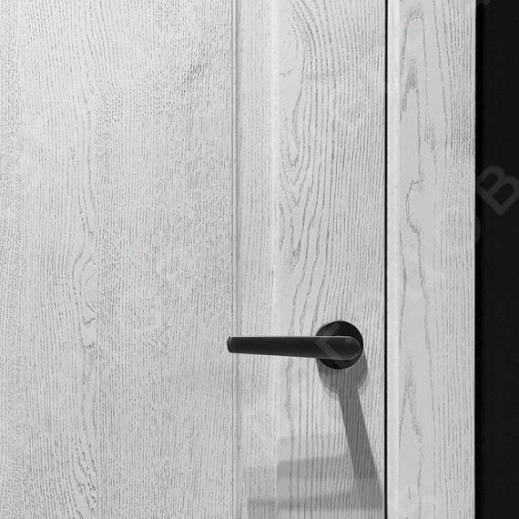 Межкомнатная дверь массив дуба эмаль Дверцов Кастро глухая белый RAL9019