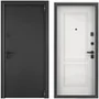 Фото входная стальная дверь Torex Super Omega PRO MP тёмно-серый букле графит без рисунка KT белый OP-NC2
