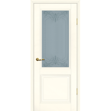 Межкомнатная дверь экошпон Profilo Porte PSC-27 магнолия остеклённая