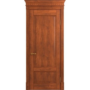 Межкомнатная дверь массив дуба Viporte Классика 1 коньяк глухая