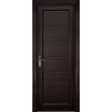 Межкомнатная дверь массив ольхи ОКА Премьер Плюс венге остеклённая