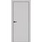 Межкомнатная дверь экошпон Неаполь 1 пепельный алюминиевая кромка глухая