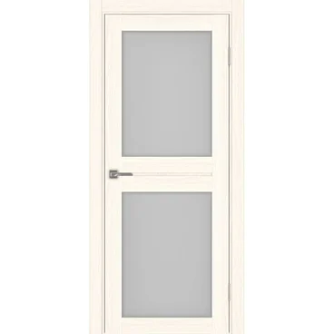 Межкомнатная дверь экошпон Турин 520.212 ясень светлый остеклённая