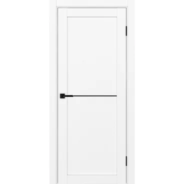 Межкомнатная дверь экошпон Турин 502АПП.11 белый снежный с молдингом