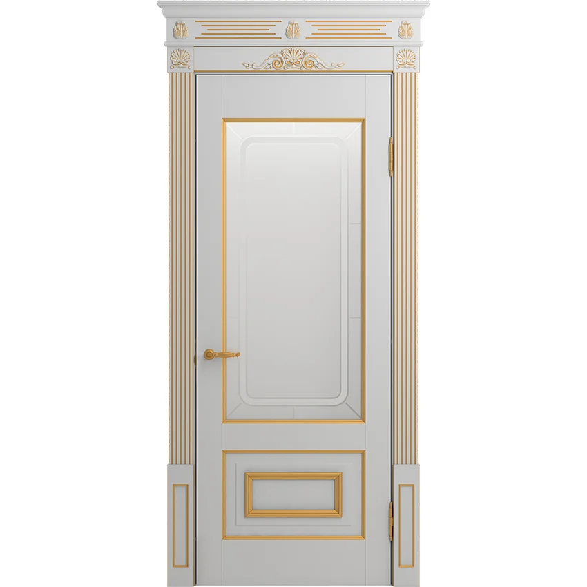 Межкомнатная дверь массив бука Viporte Неаполь аворио патина золото остеклённая