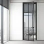Межкомнатная алюминиевая дверь Loft 15 стекло серое прозрачное