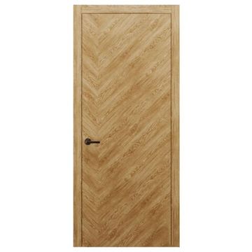 Межкомнатная дверь массив дуба Alvero Флэт-IХ дуб натуральный глухая