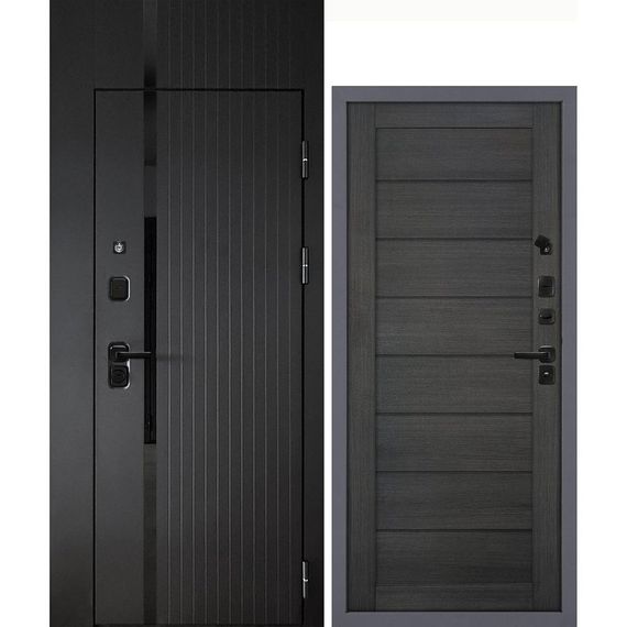 Входная дверь с фальшфрамугой Сити-1Ф панель сборная грей