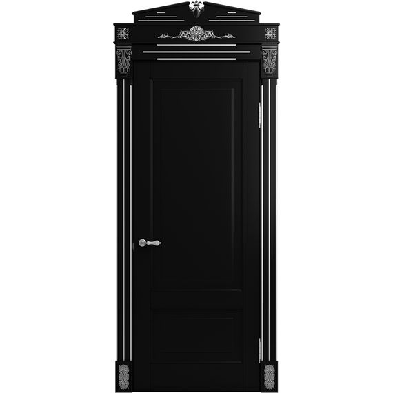 Межкомнатная дверь массив бука Viporte Бьелла нуар глухая