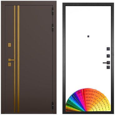 Входная дверь Баухаус амаретто силк панель МДФ под покраску