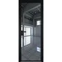 Межкомнатная алюминиевая дверь 1AG чёрная матовая RAL 9005 остеклённая