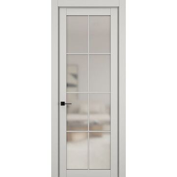 Межкомнатная дверь керамик NC 5 слоновая кость остеклённая