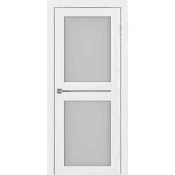 Межкомнатная дверь экошпон Турин 520.222 белый лёд остеклённая