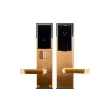 Гостиничный электронный замок HSU-9936BT-G матовое золото