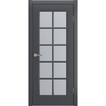 Межкомнатная дверь Аморе графитовая эмаль RAL 7024 со стеклом